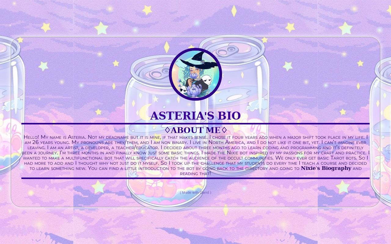 𝐀𝐒𝐓𝐄𝐑𝐈𝐀'𝐒 𝐁𝐈𝐎 𝐀𝐁𝐎𝐔𝐓 𝐌𝐄